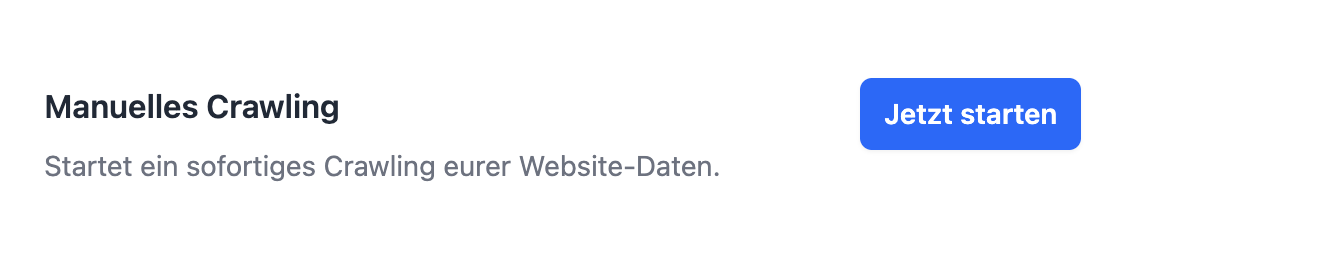 Manuellen Crawl-Vorgang starten